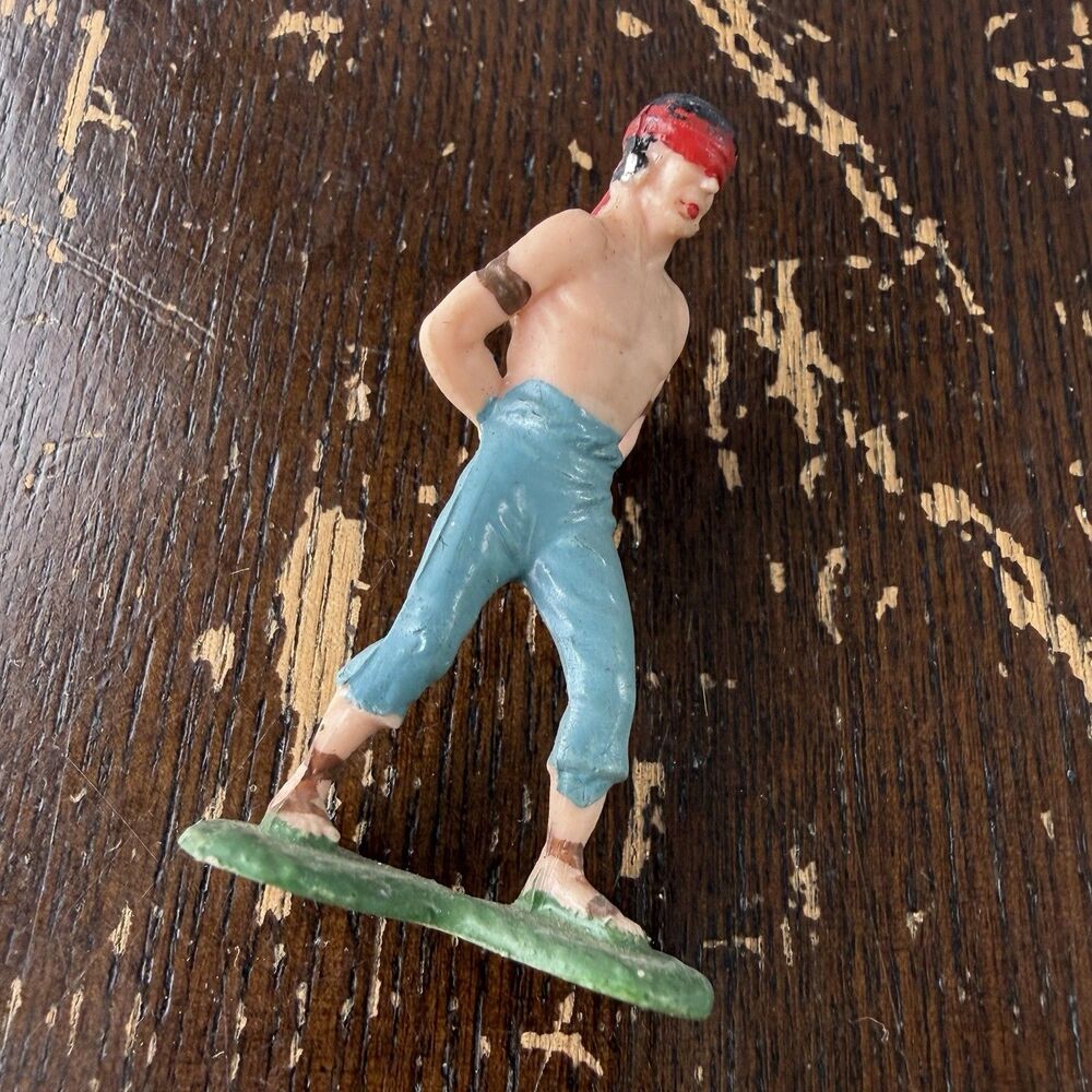 Vintage Louis Marx Pirates Hand Painted 2.5” 1960s Swashbuckler Sailor Captain - Picture 10 of 11